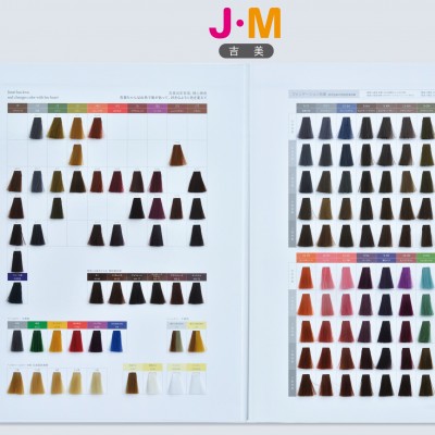 JM Hair Color Chart Book Professional Fashion Color Shades  OEM 133 Swatch And Cover